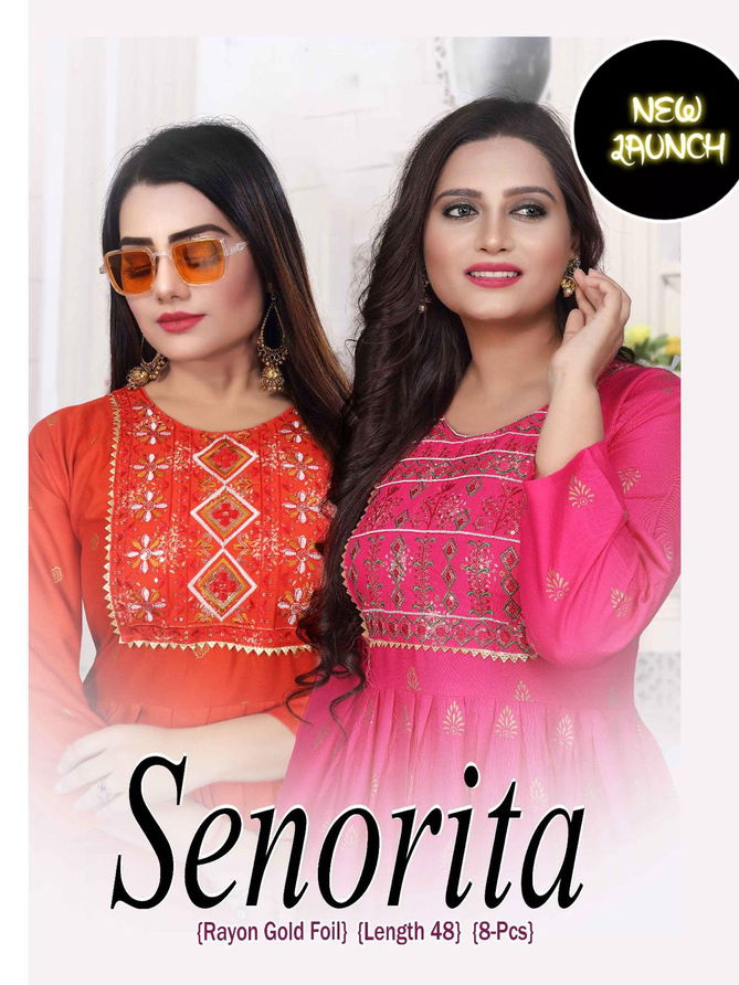 Ft Senorita 1 Rayon Printed Wholesale Kurti Collection